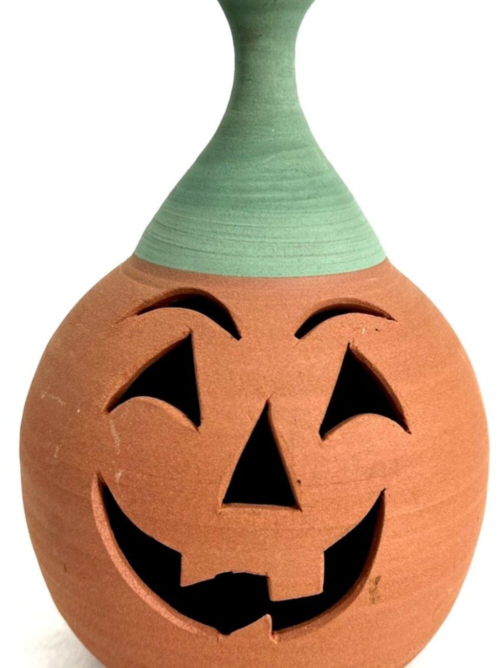 Victoria Littlejohn Studio Pottery Pumpkin Luminary Halloween Fall Decor 9"
